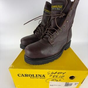 Carolina 8510‎ Grizzly 8 Inch Steel Toe Work Boots Mens 10.5 4E Briar READ